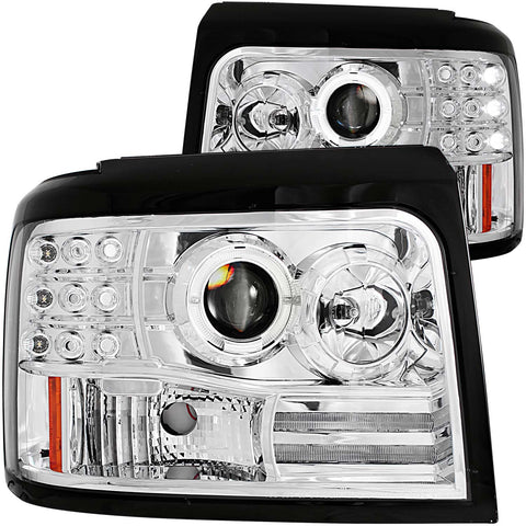 ANZO USA Projector Headlight Set w/Halo