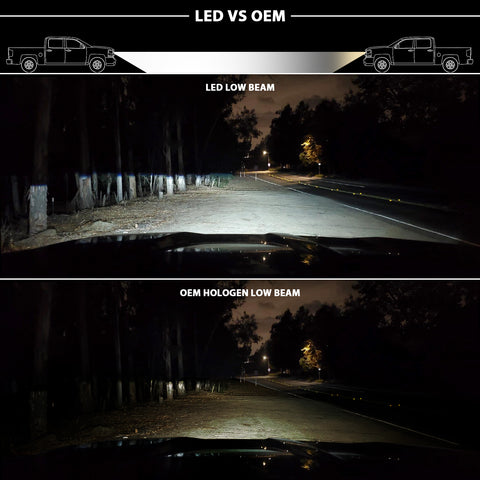 Anzo USA Projector Headlight Set; w/Plank Style Switchback; Black w/Chrome; LED;