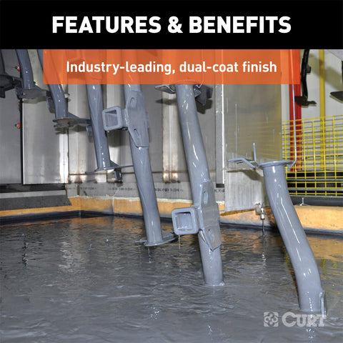 CURT Class 3 Hitch; 2in.; Select Silverado; Sierra 1500; 2500 (Square Tube Frame)