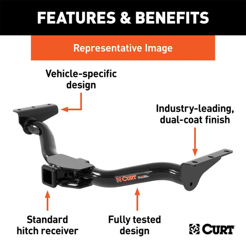 CURT Class 3 Trailer Hitch; 2in. Receiver; Select Ram 1500
