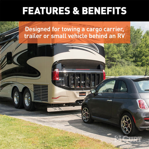 CURT Adjustable RV Trailer Hitch; 2in. Receiver (Up to 72in. Frames)