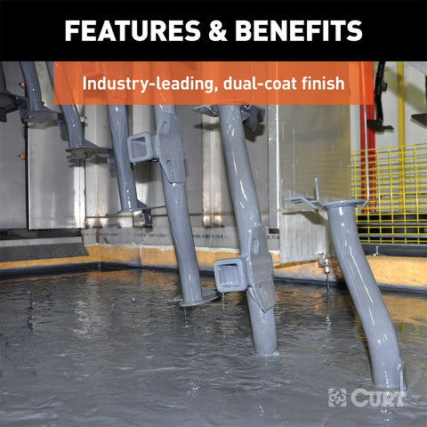 CURT Universal Weld-On Trailer Hitch; 2in. Receiver (18in. to 43in. Frames; 11-1/2in.