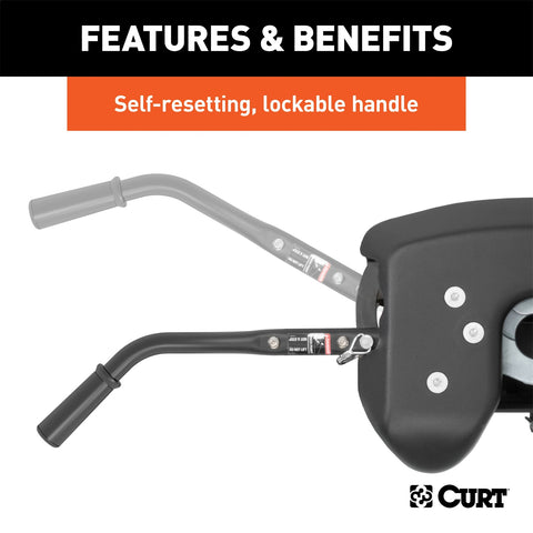 CURT CURT 16580 A25 5th Wheel Hitch Head Only; Legs or Roller Required; 25;000 lbs