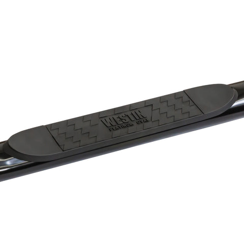 Westin Platinum 4 Oval Nerf Step Bars; Black; Steel; Mount Kit Included; Rocker Mount;