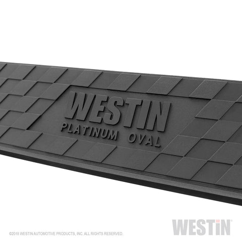 Westin Platinum 4 Oval Nerf Step Bars; Black;