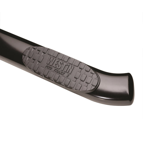 Westin PRO TRAXX 5 Oval Wheel to Wheel Nerf Step Bars; Black; w/Mount Kit;