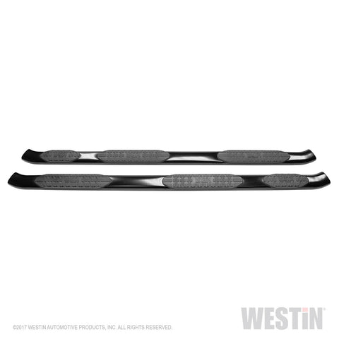 Westin PRO TRAXX 5 Oval Wheel to Wheel Nerf Step Bars; Black; w/Mount Kit;