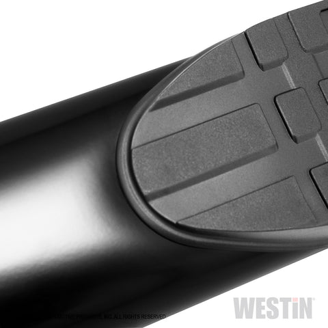 Westin PRO TRAXX 5 Oval Wheel to Wheel Nerf Step Bars; Black; w/Mount Kit;