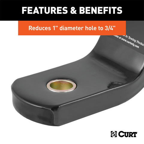CURT Trailer Ball Reducer Bushing (From 1in. to 3/4in. Stem)