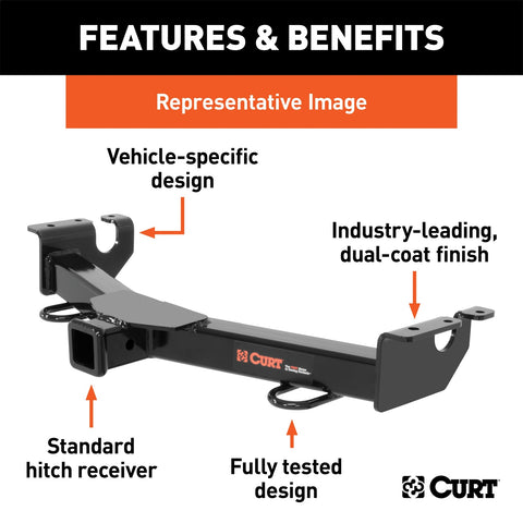 CURT 2in. Front Receiver Hitch; Select Ford F-250; F-350; F-450 Super Duty
