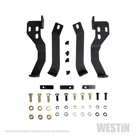 Westin Contour 3.5 Bull Bar; 3.5 in. Tube Diameter; Black Steel;