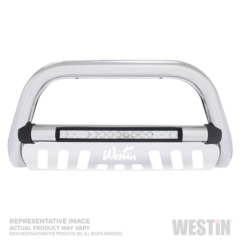 Westin Ultimate LED Bull Bar; Chrome;