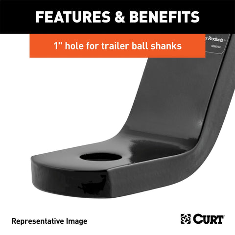 CURT Class 3 Ball Mount (2in. Shank; 7;500 lbs.; 2in. Drop; 12-1/4in. Long)