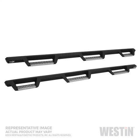Westin HDX Stainless Drop Wheel To Wheel Nerf Step Bars; Textured Black;