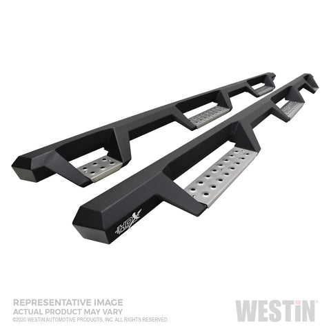 Westin HDX Stainless Drop Wheel To Wheel Nerf Step Bars; Textured Black;