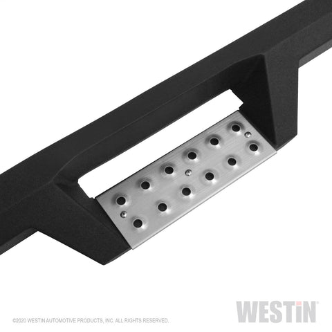 Westin HDX Stainless Drop Nerf Step Bars; Textured Black; Wheel To Wheel;