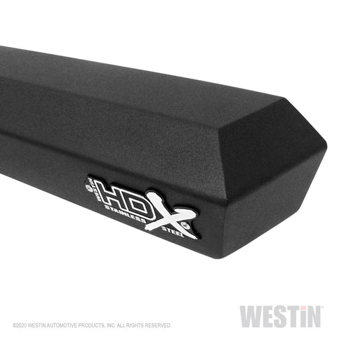 Westin HDX Stainless Drop Nerf Step Bars; Textured Black; Wheel To Wheel;