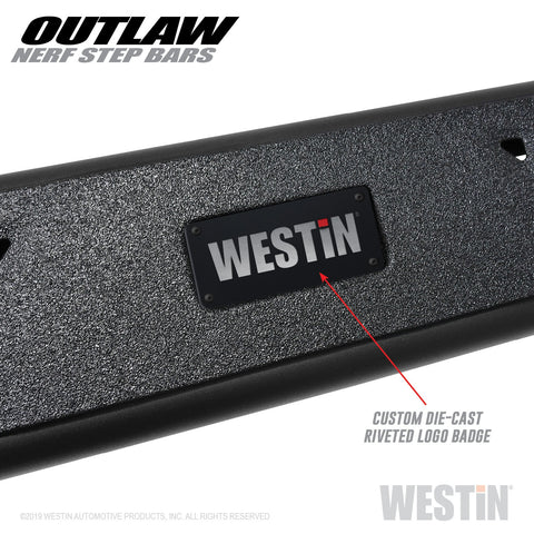Westin Outlaw Nerf Step Bars; Textured Black; For Super Crew Cab;