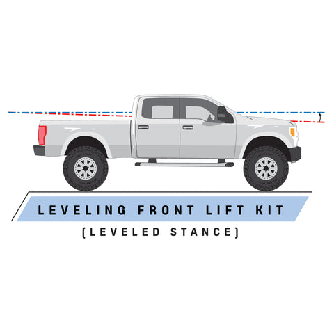 Pro Comp Suspension Level Lift Strut Extension; Front Max. Lift 2.0 in.;