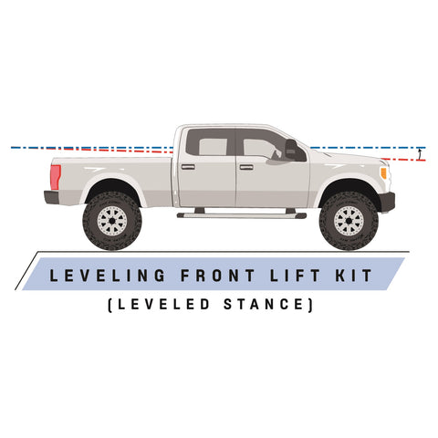 Pro Comp Suspension Level Lift Strut Extension; Front Max. Lift 2.5 in.;