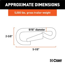 CURT 9/16in. Snap Hook (5;000 lbs; Packaged)