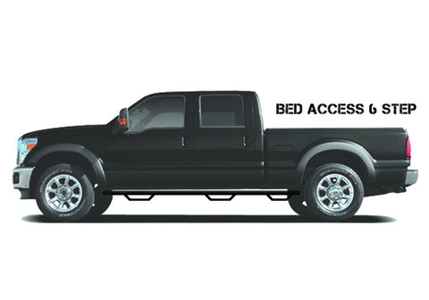 N-Fab Podium LG-W2W w/Bed Acs (3 Steps)-17-21 F250/350 6ft.10in. Crew-TX Blk