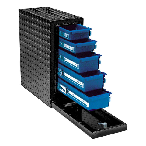 UWS Gloss Black Aluminum 22in. Drawer Truck Tool Box (LTL Shipping Only)