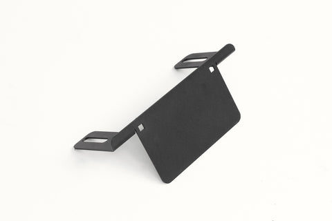 Fab Fours Vengeance Front License Plate Bracket; 2 Stage Black Powder Coated; Tall;