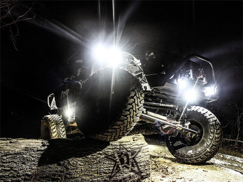 Rigid Industries RIGID A-Series LED Universal Rock Light Kit; High Power Red; Set Of 6