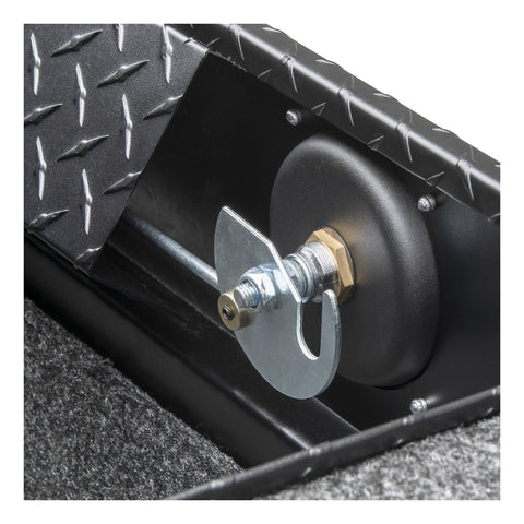 UWS Matte Black Aluminum 69in. Secure Lock Crossover Truck Tool Box; Low Profile; Ra
