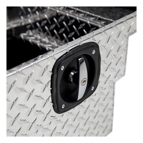 UWS Bright Aluminum 69in. Secure Lock Crossover Truck Tool Box with Low Profile/Rail