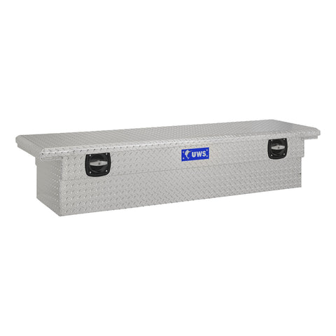 UWS Bright Aluminum 69in. Secure Lock Truck Tool Box; Low Profile (LTL Shipping Only
