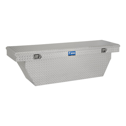 UWS Bright Aluminum 69in. Deep Angled Crossover Truck Tool Box