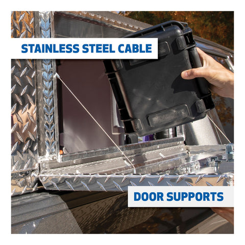 UWS Bright Aluminum 60in. Single-Door Underbody Tool Box (LTL Shipping Only)