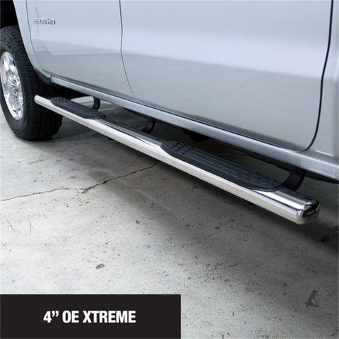 Go Rhino 4in. OE Xtreme SideSteps-80in. Long-Polished Stainless Steel-Bars Only