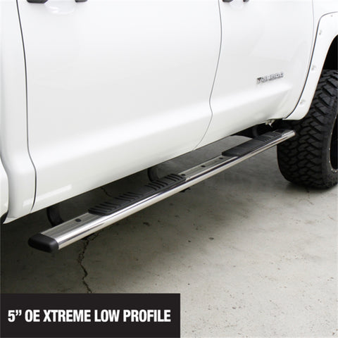 Go Rhino 5in. OE Xtreme Low Profile SideSteps-87in. Long-Stainless Steel-Bars Only